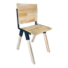 Conjunto De Mesa Industrial Bernardo Madeira Maciça 1,50mx90c