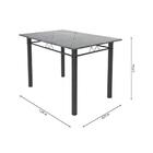 Conjunto De Mesa Itália 1,20m Tampo Granito Com 4 Cadeiras 59