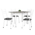 Conjunto De Mesa Itália Com 4 Cadeiras 1,20m Artefamol Branco