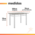 Conjunto De Mesa Itália Com 4 Cadeiras 1,20m Artefamol Branco