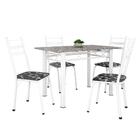 Conjunto De Mesa Itália Com 4 Cadeiras 1,20m Artefamol Branco