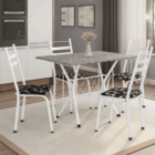 Conjunto De Mesa Itália New Com 4 Cadeiras 1,00m Artefamol Br
