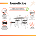 Conjunto De Mesa Itália New Com 4 Cadeiras 1,00m Artefamol Br