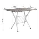 Conjunto De Mesa Itália New Com 4 Cadeiras 1,20m Artefamol Br