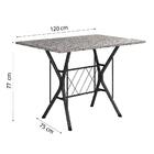 Conjunto De Mesa Itália New Com 4 Cadeiras 1,20m Artefamol Da