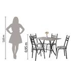 Conjunto De Mesa Itália New Com 4 Cadeiras 1,20m Artefamol Da