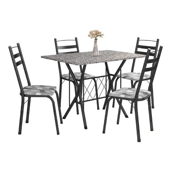 Conjunto De Mesa Itália New Com 4 Cadeiras 1,20m Artefamol Da