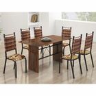 Conjunto De Mesa Juliana Tampo Ardosia Madeirado 1,40 Com 6 C