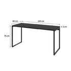 Conjunto De Mesa Kuadra I Preta 150 Cm Com Cadeira De Escritó