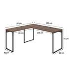 Conjunto De Mesa Kuadra Nogal 150 Cm Com Cadeira De Escritóri