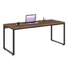 Conjunto De Mesa Kuadra Nogal Com Cadeira De Escritório Diret