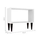Conjunto De Mesa Lateral Com 2 Prateleiras Kanter Branco
