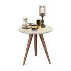 Conjunto De Mesa Lateral E Apoio Off White