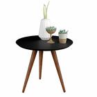 Conjunto De Mesa Lateral E Apoio Retrô Decore - Preto - Rpm M