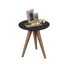 Conjunto De Mesa Lateral E Apoio Retrô Decore - Preto - Rpm M
