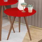 Conjunto De Mesa Lateral E Apoio Retrô Decore - Vermelho - Rp