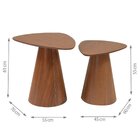 Conjunto De Mesa Lateral Para Sala De Estar Alpes Natural