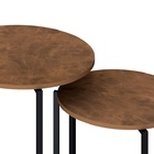 Conjunto De Mesa Lateral Para Sala Estilo Industrial