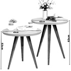 Conjunto De Mesa Lateral Star Com Pés Palitos Estilo Retrô Pa
