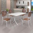 Conjunto De Mesa Lisboa Com 4 Cadeiras 1,20m Madmelos Off Whi