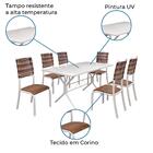 Conjunto De Mesa Lisboa Com 6 Cadeiras 1,40m Madmelos Off Whi