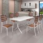 Conjunto De Mesa Lisboa Com 6 Cadeiras 1,40m Madmelos Off Whi