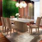 Conjunto De Mesa Luna Com 6 Cadeiras Lunara-rufato - Animalle