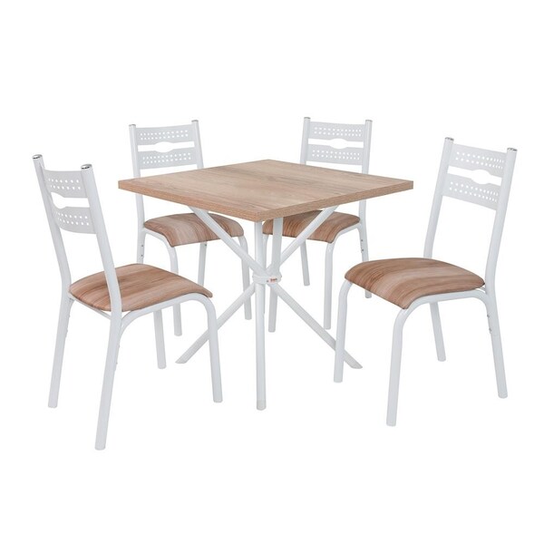 Conjunto De Mesa Luna Slim Tampo Bp Carvalho Montreal 0 75m X