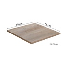 Conjunto De Mesa Luna Slim Tampo Bp Carvalho Montreal 0 75m X