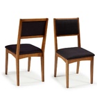 Conjunto De Mesa Madeira Maciça Com 6 Cadeiras Bauhaus - Mel