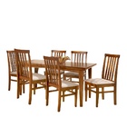 Conjunto De Mesa Madeira Maciça Com 6 Cadeiras União - Mel