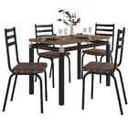 Conjunto De Mesa Malva Com Tampo De Madeira 4 Cadeiras 118 Ar