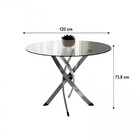 Conjunto De Mesa Marbella 120cm Com 5 Cadeiras Granada Cromad