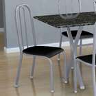 Conjunto De Mesa Miame Com 6 Cadeiras Madri Branco Prata E Pr