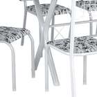 Conjunto De Mesa Miami Com 6 Cadeiras Lisboa Branco Liso E Br