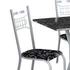 Conjunto De Mesa Miami Com 6 Cadeiras Lisboa Branco Liso E Pr