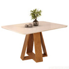Conjunto De Mesa New Celeste Com 6 Cadeiras Zoe Dj Moveis