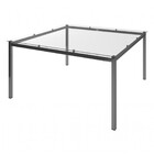 Conjunto De Mesa Ornata 90x90cm Com 4 Cadeiras Verena Cromado