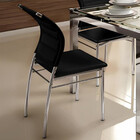 Conjunto De Mesa Ornata 90x90cm Com 4 Cadeiras Verena Cromado