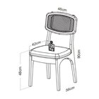 Conjunto De Mesa Oval Com 6 Cadeiras 100% Mdf Com Encosto Tel