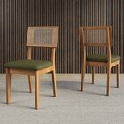 Conjunto De Mesa Oval Com 6 Cadeiras 100% Mdf Com Encosto Tel