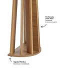 Conjunto De Mesa Oval Com 6 Cadeiras 100% Mdf Com Encosto Tel