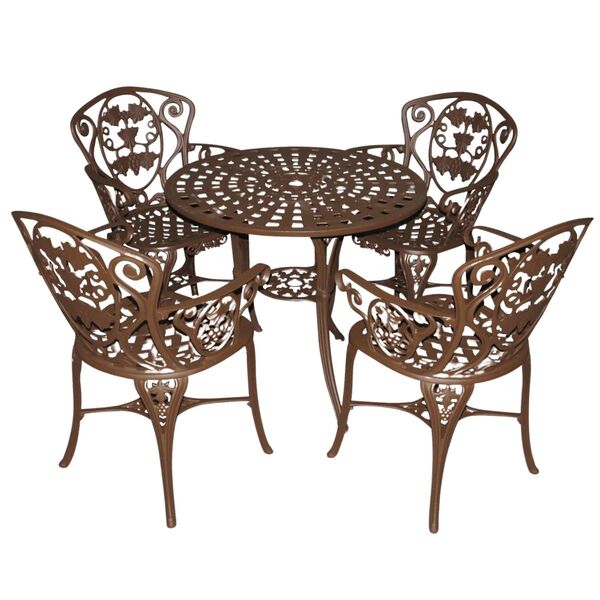 Conjunto De Mesa Para Jardim Com 4 Cadeiras Modelo Malbec - M