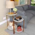 Conjunto De Mesa Para Sala De Estar Cannes Off White Nature