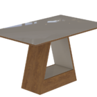 Conjunto de Mesa Para Sala de Jantar C/ Vidro Temperado e 4 C