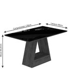 Conjunto de Mesa Para Sala de Jantar C/ Vidro Temperado e 4 C