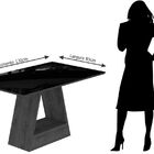 Conjunto de Mesa Para Sala de Jantar C/ Vidro Temperado e 4 C