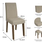 Conjunto de Mesa Para Sala de Jantar C/ Vidro Temperado e 4 C