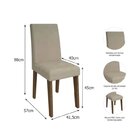 Conjunto de Mesa Para Sala de Jantar C/ Vidro Temperado e 4 C