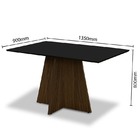 Conjunto De Mesa Para Sala De Jantar Com 4- Dobue - Castanho